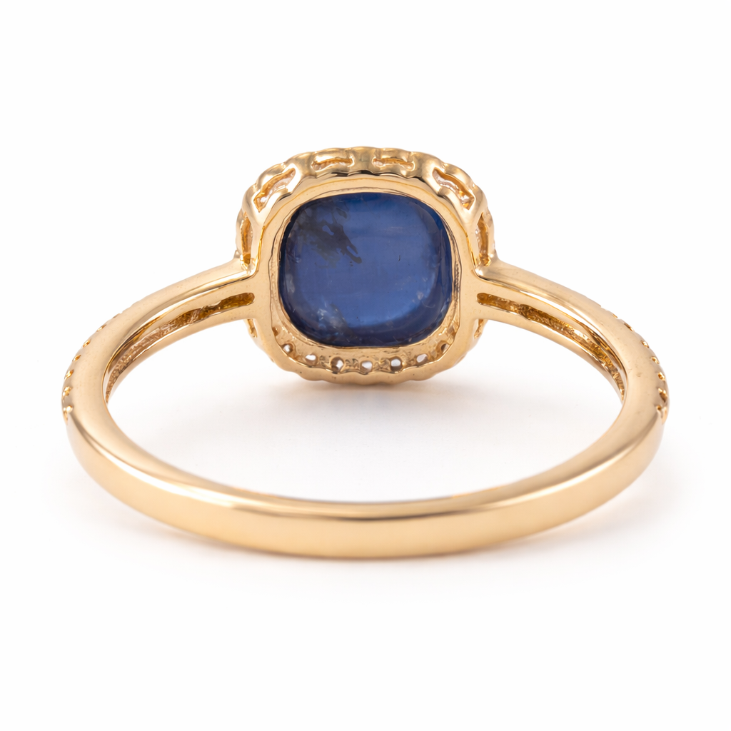 2.53 Ct Oval Sapphire 9K Gold Ring