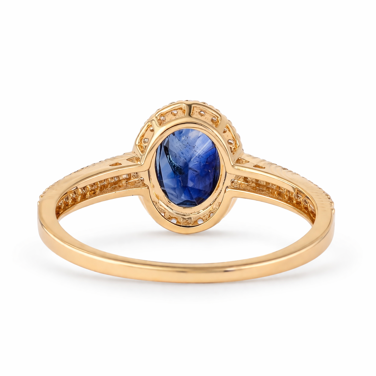 2.00 Ct Cushion Sapphire 9K Gold Ring